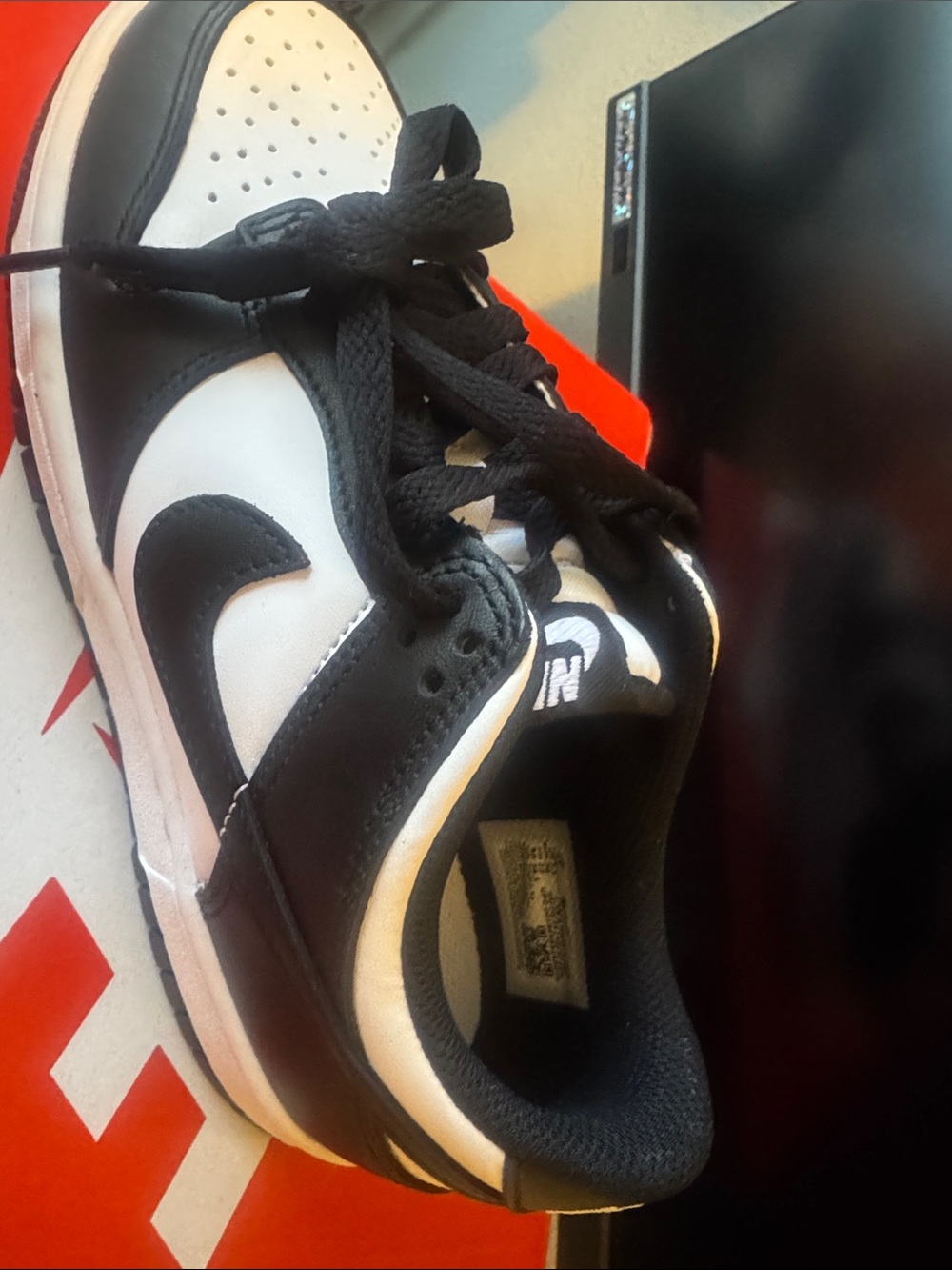Nike Red and White Swoosh Box Graphic